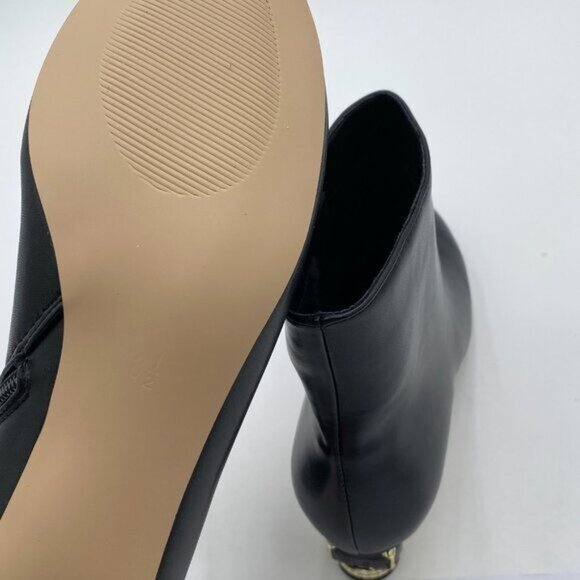 FSJ Women Round Toe Crystal Chunky Block Low Heel Ankle Boots Fashion Side Zip